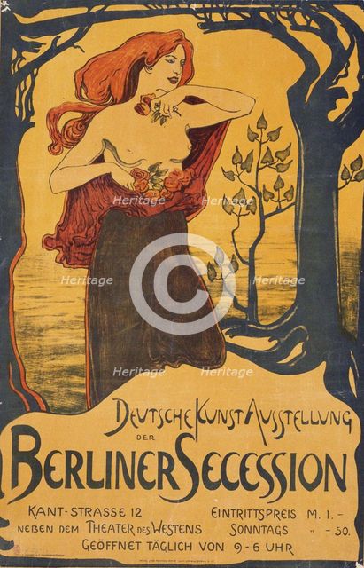 Poster for the Berlin Secession Exhibition, c. 1900. Artist: Anonymous  