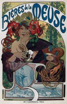 Poster for the Bieres de la Meuse, 1897. Artist: Mucha, Alfons Marie (1860-1939)