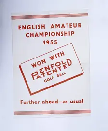 Poster for the English Amateur Championship, 1955. Creator: Unknown