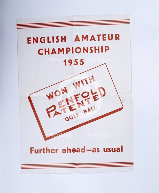 Poster for the English Amateur Championship, 1955. Creator: Unknown.