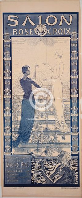 Poster for the First Salon de la Rose + Croix, 1892.