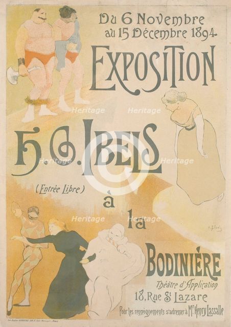 Poster for the Henri-Gabriel Ibels exhibition, 1894. Creator: Ibels, Henri Gabriel (1867-1936).