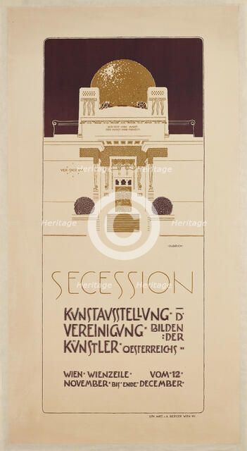 Poster for the II Exhibition of the Vienna Secession, 1898. Creator: Olbrich, Joseph Maria (1867-1908).