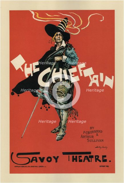 Poster for the Oper The Chieftain by A. Sullivan and F. C. Burnand, 1894. Artist: Hardy, Dudley (1866-1922)