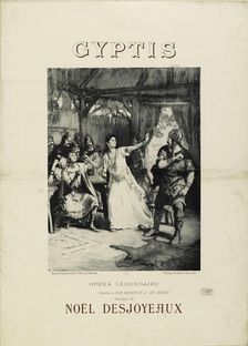 Poster for the Opera "Gyptis" by Noël Desjoyeux, 1891. Creator: Bridgman, Frederick Arthur (1847-1928)