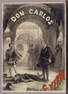 Poster for the Opera Don Carlos by Giuseppe Verdi, 1867. Creator: Neuville, Alphonse Marie, de (1835-1885)