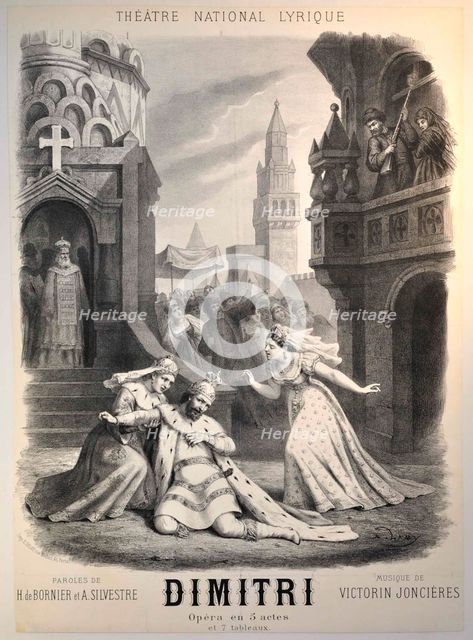 Poster for the Opera Dimitri by Victorin de Joncières, 1876.
