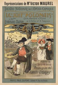 Poster for the Opera Le Juif polonais (The Polish Jew) by Camille Erlanger, 1900. Creator: Presseq, Henri C. R. (active ca 1900)
