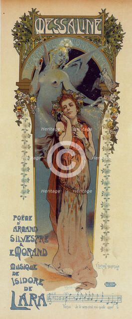 Poster for the opera Messaline by Isidore de Lara, 1899. Creator: Lorant-Heilbronn, Vincent (1874-1912).