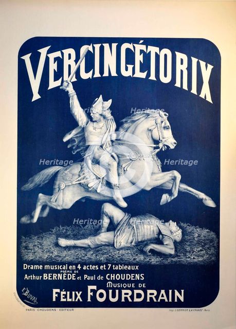 Poster for the Opera Vercingétorix by Félix Fourdrain, 1912.