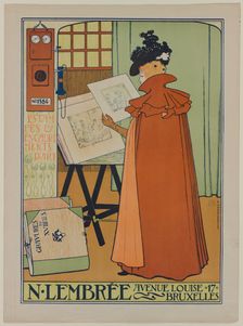 Poster for the Lembrée Gallery, 1897. Creator: Theo van Rysselberghe (Belgian, 1862-1926)
