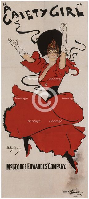 Poster for the musical comedy A Gaiety Girl by Sidney Jones, 1894. Artist: Hardy, Dudley (1866-1922)