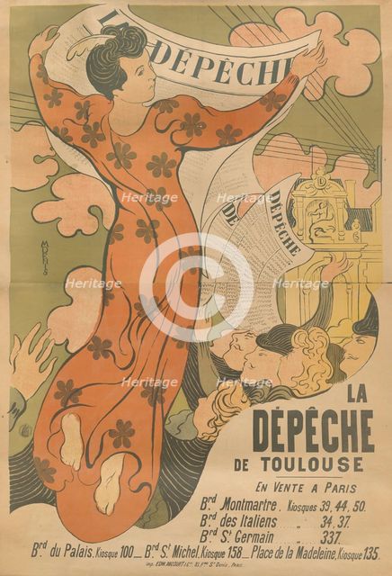 Poster for the newspaper La Dépêche de Toulouse , 1892.