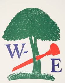 Poster for the Society of Wood Engravers, 1920, (wood engraving)