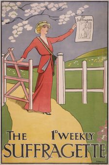 Poster for "The Suffragette" newspaper, c1910-c1915. Creator: M Bartels