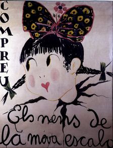 Poster for the promotion of the book of J. Salvat-Papasseit Els nens de la meva escala (Childre…