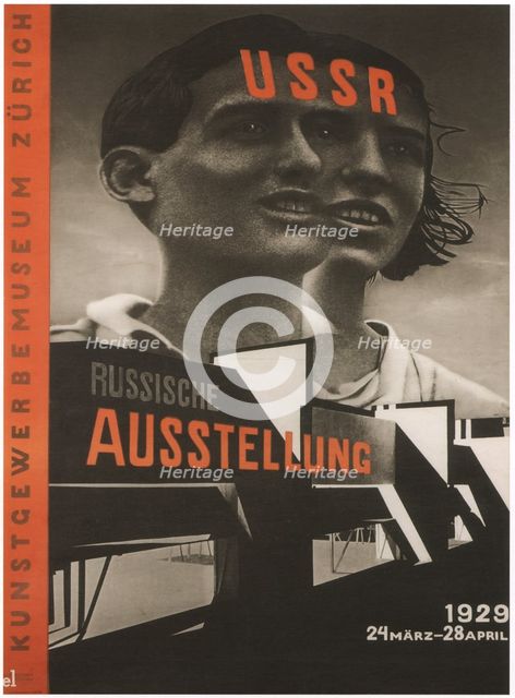 Poster for the Russian Exhibition in Zurich, 1929. Artist: Lissitzky, El (1890-1941)