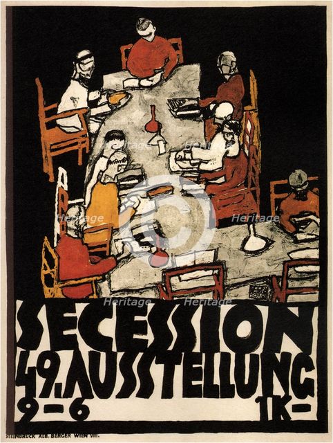 Poster for the Vienna Secession 49th Exhibition, 1918. Artist: Schiele, Egon (1890–1918)