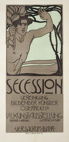Poster for the VII Exhibition of the Vienna Secession, 1900. Creator: Auchentaller, Josef Maria (1865-1949)