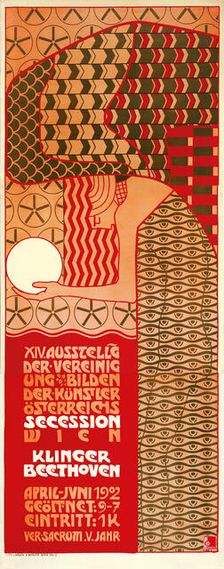 Poster for the XIV exhibition of the Vienna Secession, 1902. Creator: Roller, Alfred (1864-1935)