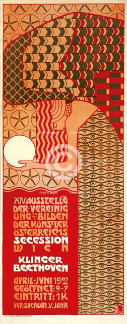Poster for the XIV exhibition of the Vienna Secession, 1902. Creator: Roller, Alfred (1864-1935).