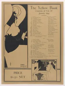 Poster for The Yellow Book, Volume IV, January 1895. Creator: Aubrey Beardsley