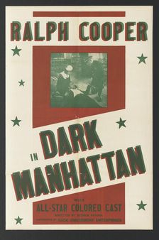 Poster for Dark Manhattan, 1937. Creator: Unknown