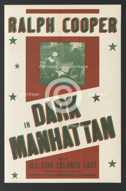 Poster for Dark Manhattan, 1937. Creator: Unknown.