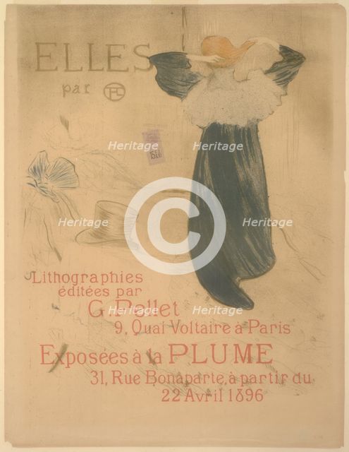 Poster for "Elles", 1896. Creator: Henri de Toulouse-Lautrec.