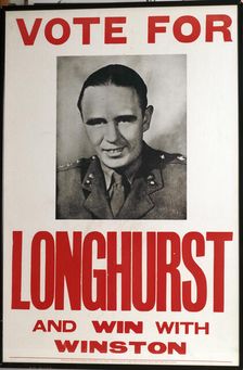 Poster for Henry Longhurst, elected Member of Parliament, c1943