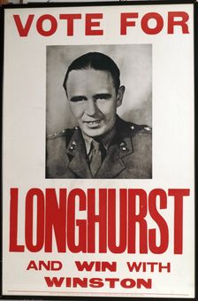 Poster for Henry Longhurst, elected Member of Parliament, c1943. Creator: Unknown