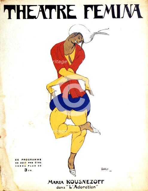 Poster for Igor Stravinsky's ballet 'The Rite of Spring', 1911. Artist: Leon Bakst