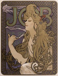 Poster for Job tissue paper, 1897. Artist: Alphonse Mucha