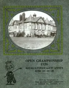 Poster for Open Championship, Royal Lytham and St Annes, 1926. Creator: Unknown