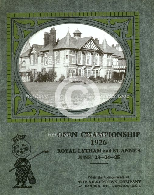 Poster for Open Championship, Royal Lytham and St Annes, 1926. Creator: Unknown.