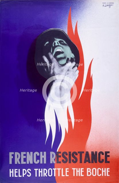 Poster ;French Resistance helps Throttle the Bosch' 1944