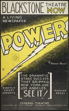 Poster from Chicago production of Power, 1938. Creator: Unknown