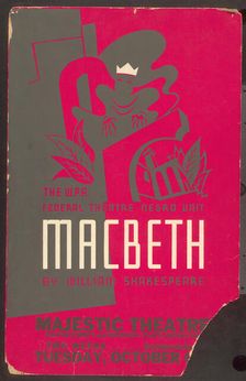 Poster from Brooklyn production of Macbeth (Majestic Theater), [193-] . Creator: Unknown