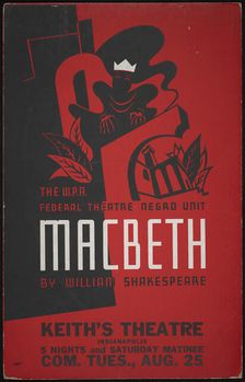 Poster from Indianapolis production of Macbeth (Keith's Theater), [193-] . Creator: Unknown