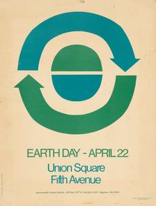 Poster from the first Earth Day, 1970. Creator: Environmental Action Coalition