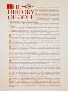 Poster illustrating "The History of Golf", c1970. Creator: Unknown