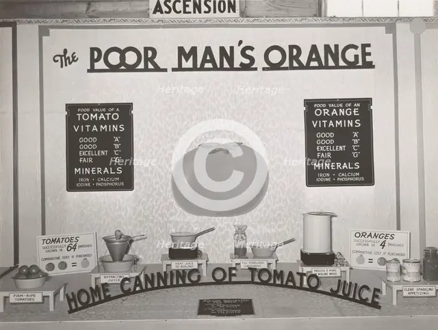 Poster in agricultural exhibit. South Louisana Fair, Donaldsonville, Louisiana,  1938-10. Creator: Russell Lee.