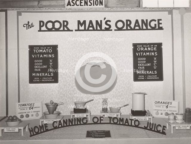 Poster in agricultural exhibit. South Louisana Fair, Donaldsonville, Louisiana,  1938-10. Creator: Russell Lee.