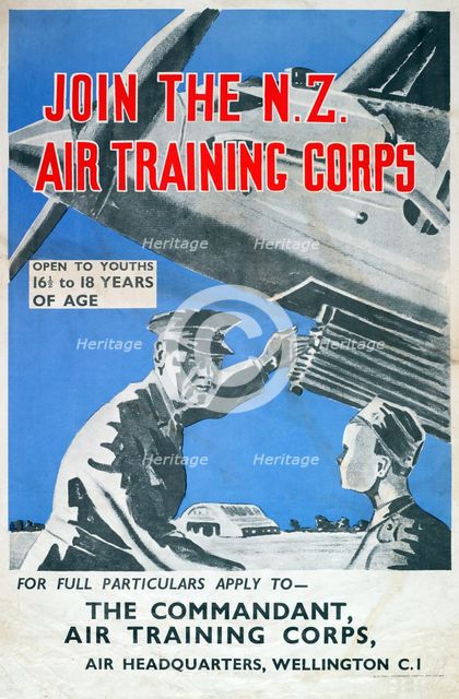 Poster, 'Join The N.Z. Air Training Corps', 1941. Creator: E Paul.