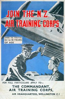 Poster, Join The N.Z. Air Training Corps 1941. Creator: E Paul