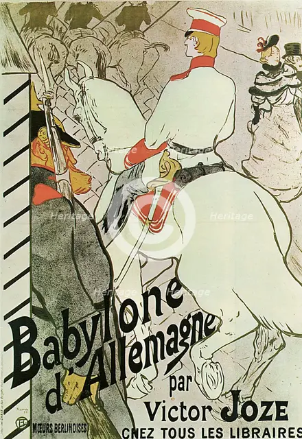 Poster to the Book Babylone d'Allemagne by Victor Joze, 1894.  Artist: Henri de Toulouse-Lautrec