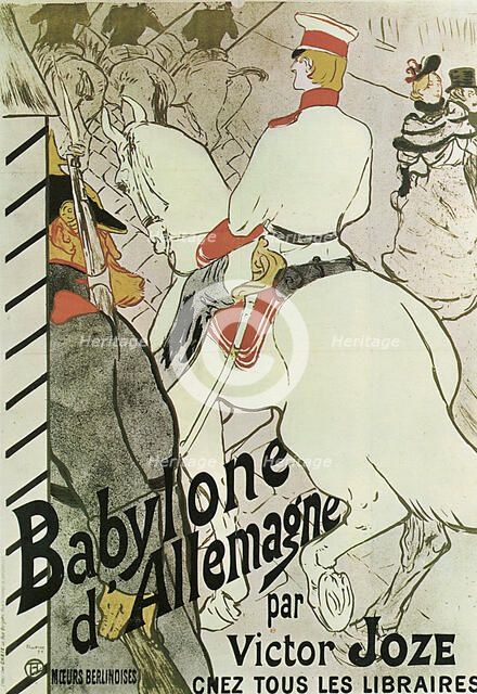 Poster to the Book Babylone d'Allemagne by Victor Joze, 1894.  Artist: Henri de Toulouse-Lautrec