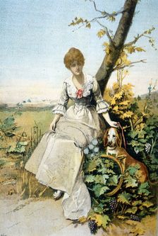 Poster with Allegory of Autumn 1889. Creator: Picolo