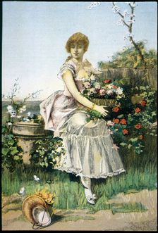 Poster with Allegory to Spring 1889. Creator: Picolo