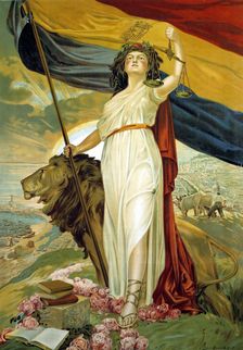 Poster with the representation of the Second Republic, proclaimed on April 14, 1931